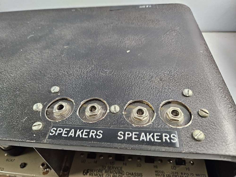 Rauland Borg Tube Amplifier Model 2175 Powers Up