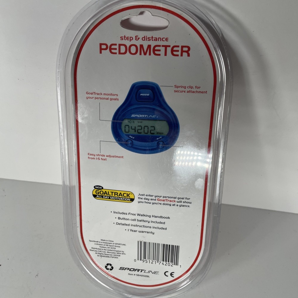 Sportsline Dual Function Step and Distance Pedometer