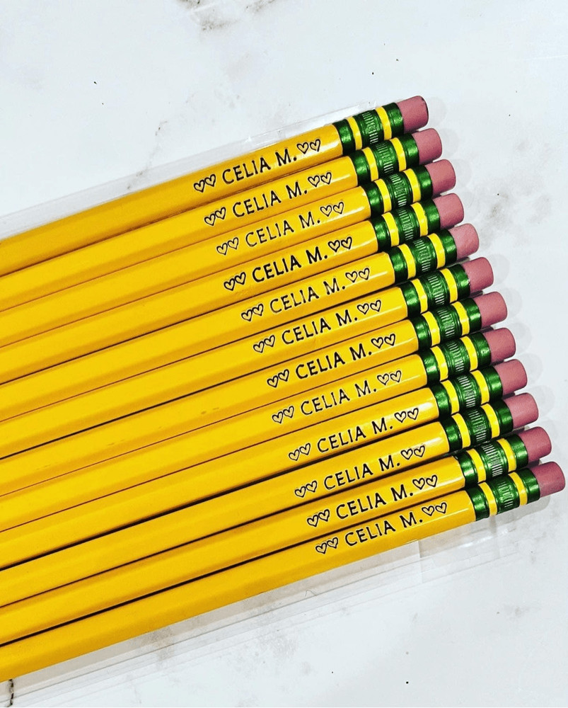 Personalized pencils. 12 packs. Mix and match