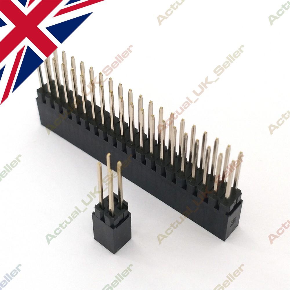 🇬🇧 Raspberry Pi long tall 40 20x2 pin GPIO header stacking extension extender