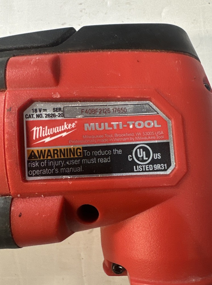 Milwaukee M18 18-Volt Multi-Tool (Tool-Only) 2626-20