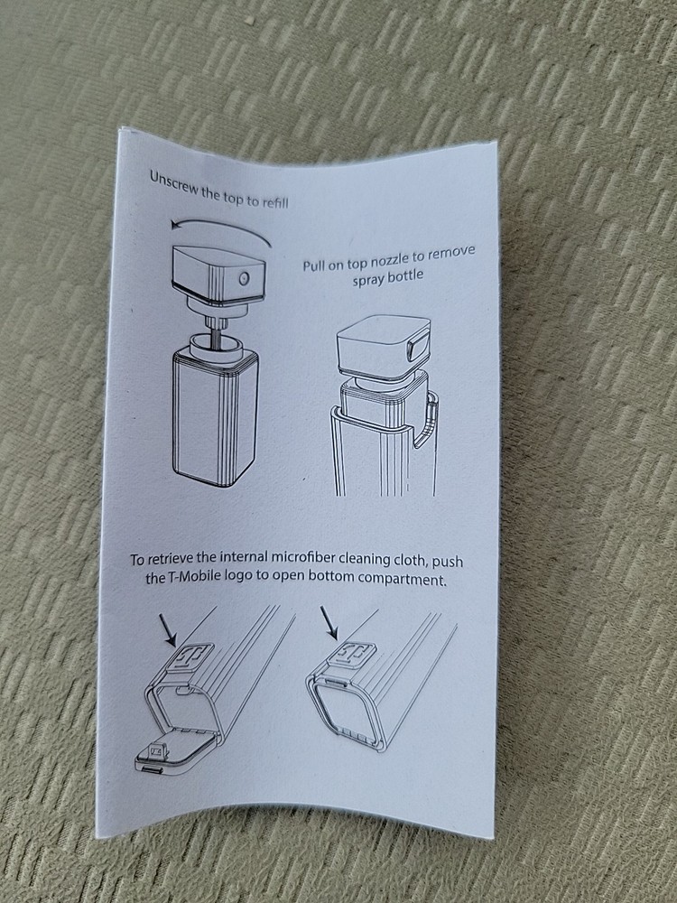 T MOBILE phone screen cleaner