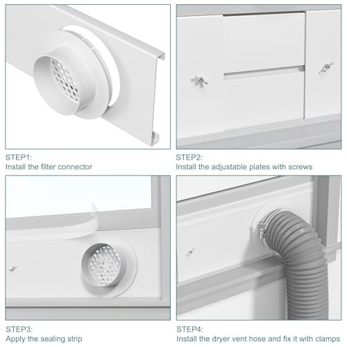 Window Duct Kit Dryer Window Vent Kit for 4” Dryer Window Vent Panel Kit