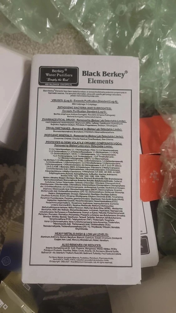 Berkey Authentic Black BB9-2 Water replacement Filters For Berkey Water System