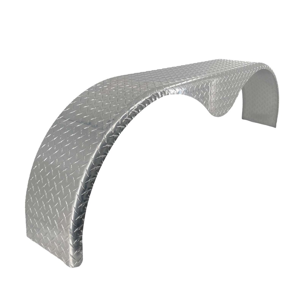 (Qty 2) Tandem Axle Diamond Plate Trailer Fender Teardrop 10" x 66" x 18"