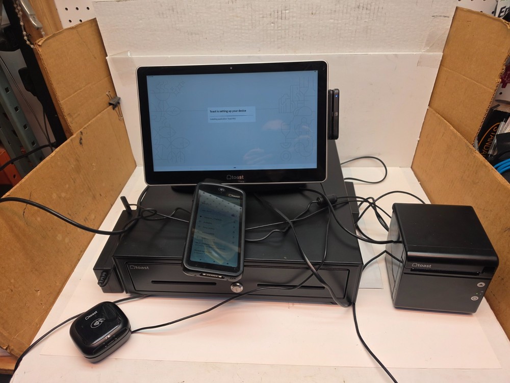 Complete Toast Flex System POS Screen, Customer Screen, Printer, Tap, Handheld