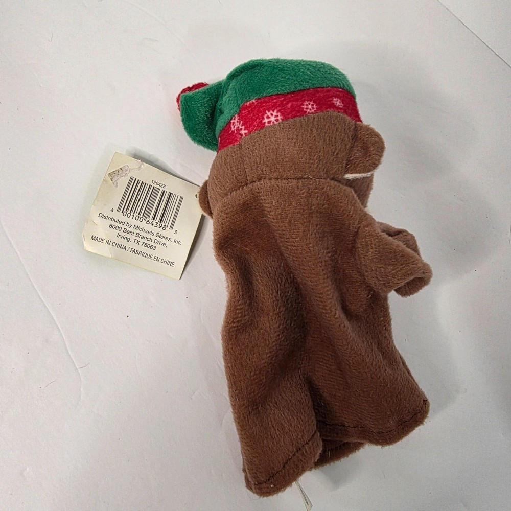 Creatology holiday-themed bear plush hand puppet