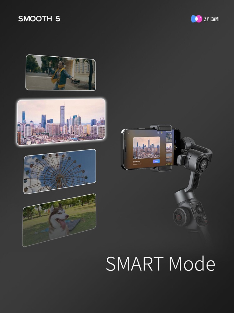 Zhiyun Smooth 5 Combo Kit 3-Axis Smartphone Gimbal Stabilizer for iPhone Android