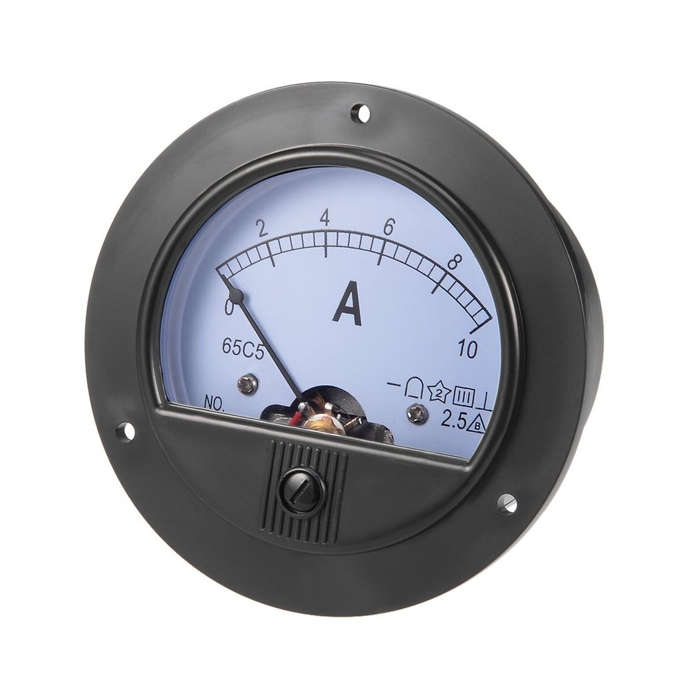 uxcell Analog Current Panel Meter DC 0-10A 65C5 Ammeter for Black, White