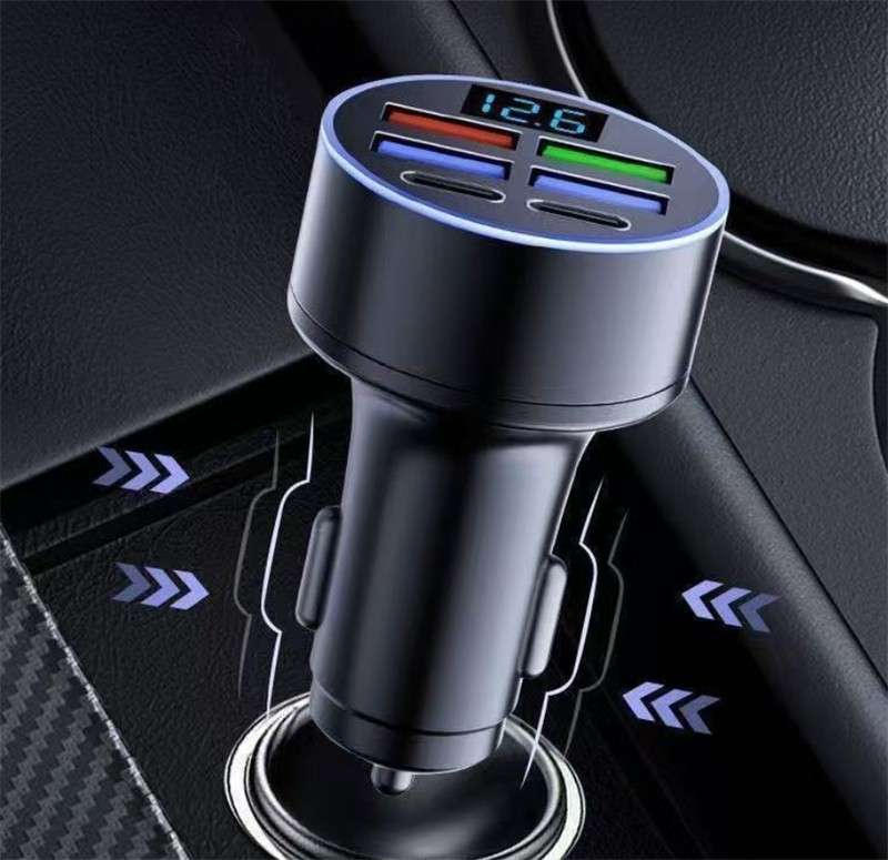 Fast Car Charger USB Cigarette Lighter Socket 6-Port Adapter For iPhone Samsung
