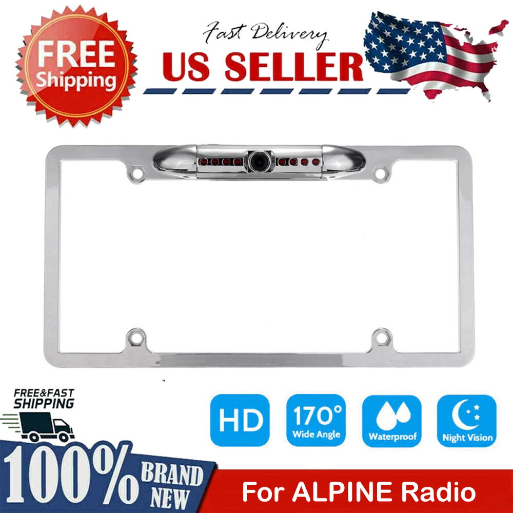 Backup Camera Rearview License Plate Frame for ALPINE X009RAM X009-RAM