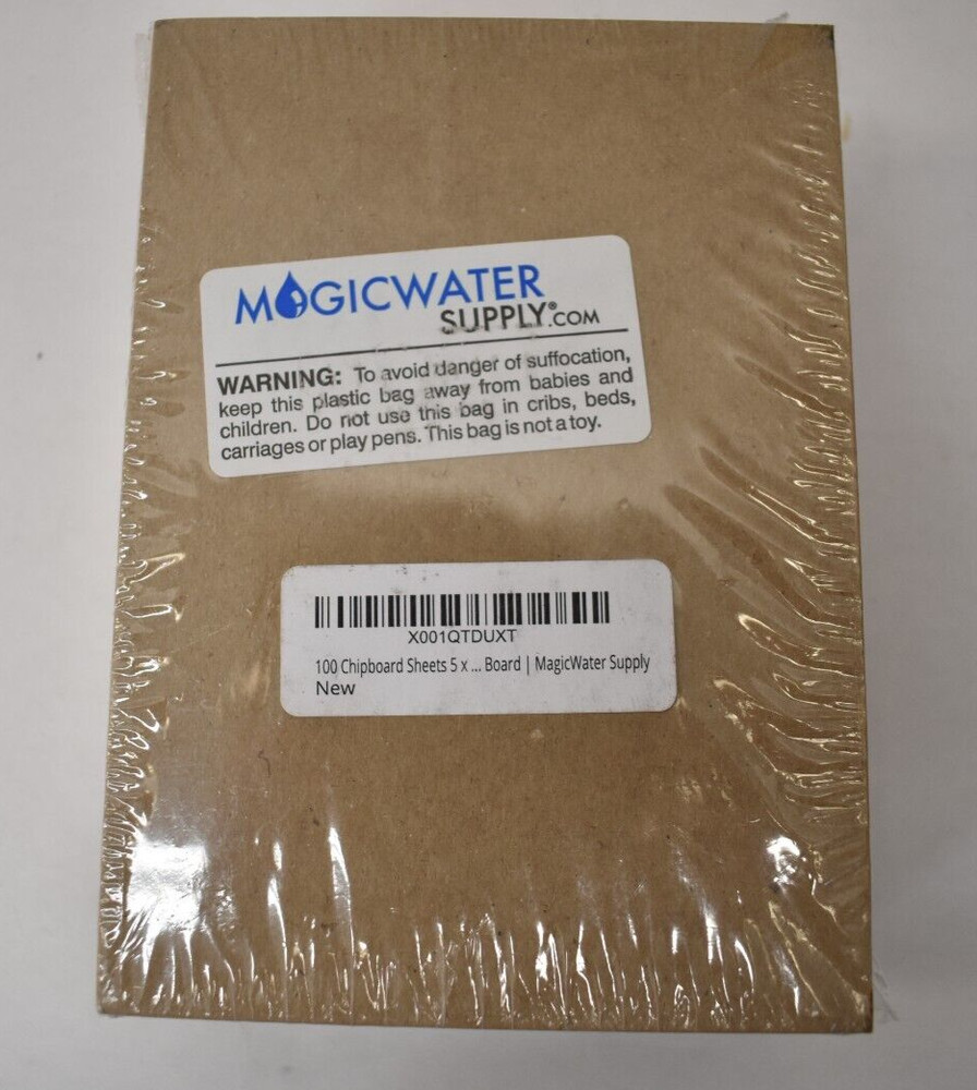 Magic Water Supply Chipboard Sheets 5" x 7" 100 Pack 22 Point Light Weight