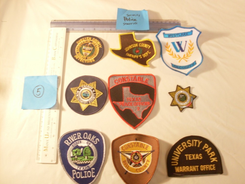 Police Sheriff Security Emblems Patches Embroidered Patch for display only