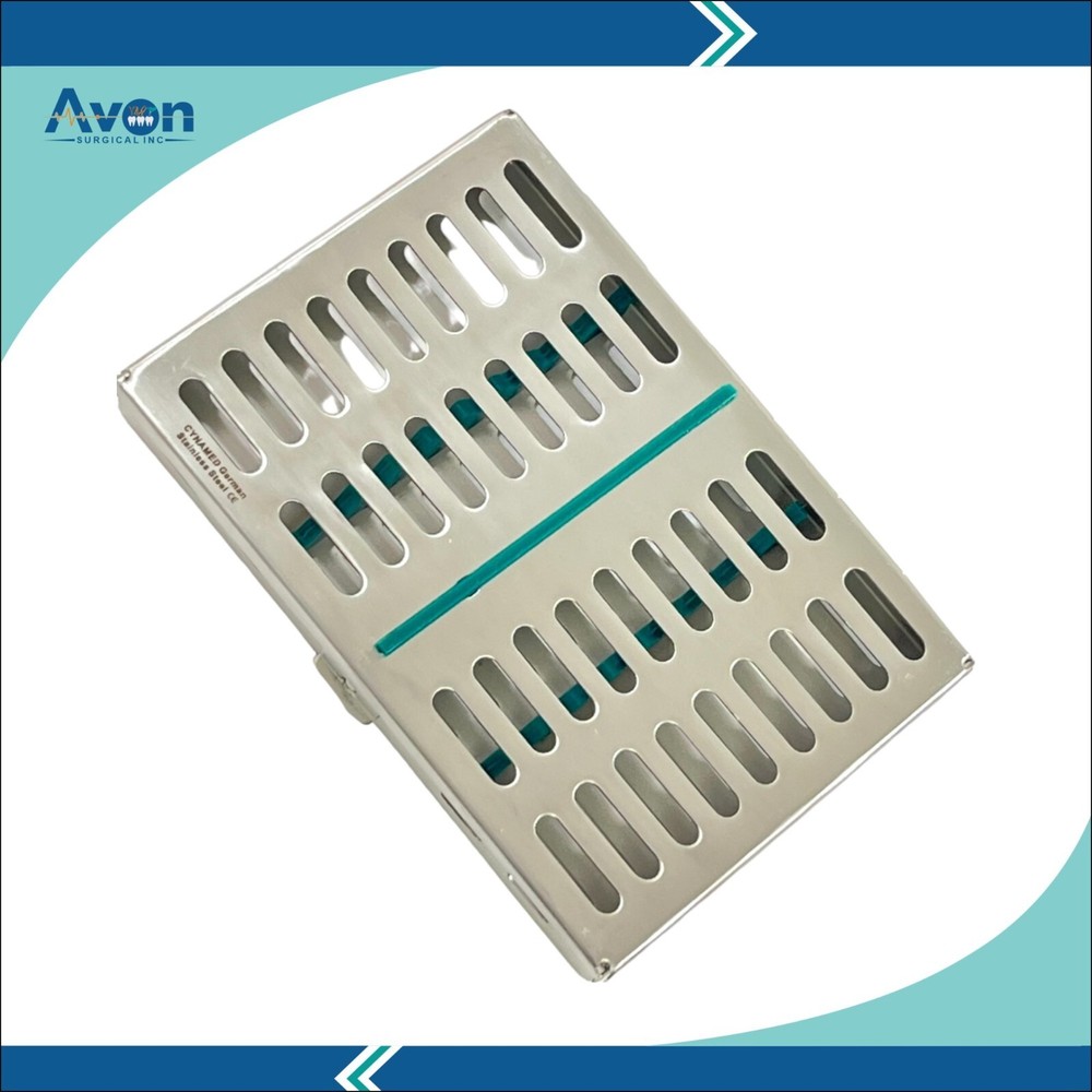 3 Pack - Sterilization Boxes for Dental Instruments Medium w/ Silicone Insert