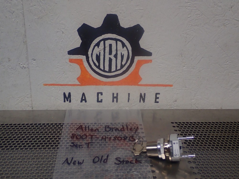 Allen Bradley 800T-H4808B Ser T Keyed Selector Switch Spring Return 2 Position