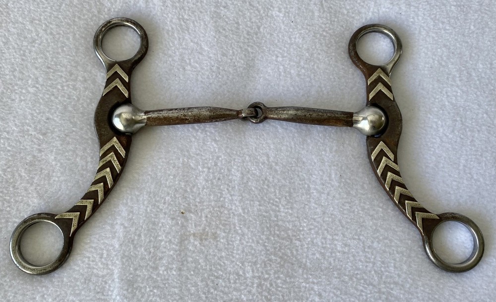 High QUALITY Silver Mounted Ballhinge Shank Western Snaffle Bit~RANCH~SHOW~WORK