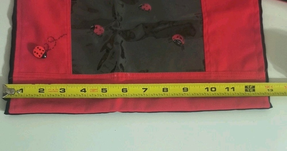 LadyBug Drawstring Bag Pouch Handmade Set Of 2
