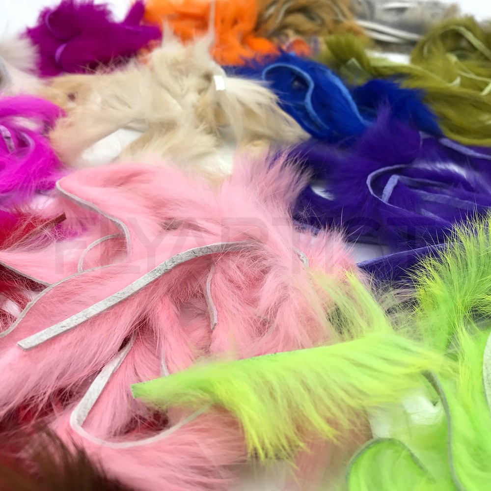 MICRO RABBIT STRIPS - Hareline Fly Tying Zonker Material - 24 Colors Available!