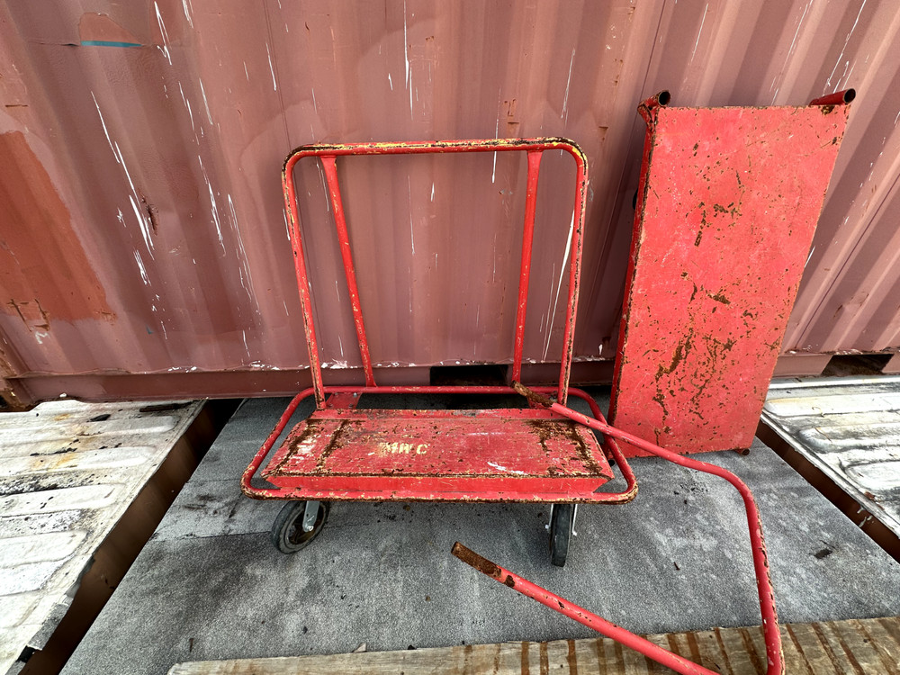 Construction Drywall Carts, red in good condition.