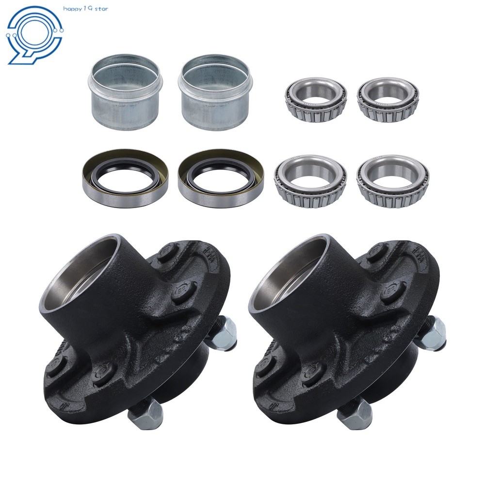 Trailer Axle 2- 5x4.75 Idler Hubs w/ 3500# Bearing Kits