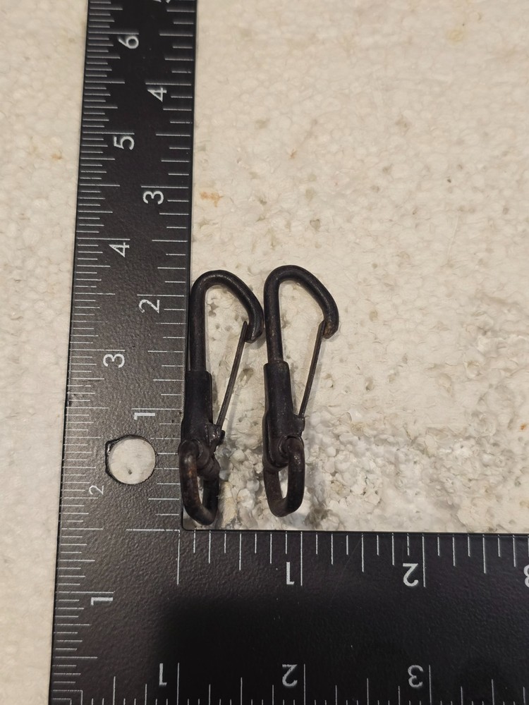 Original US Military Web Gear Snap Hooks Pair D End (#4430)