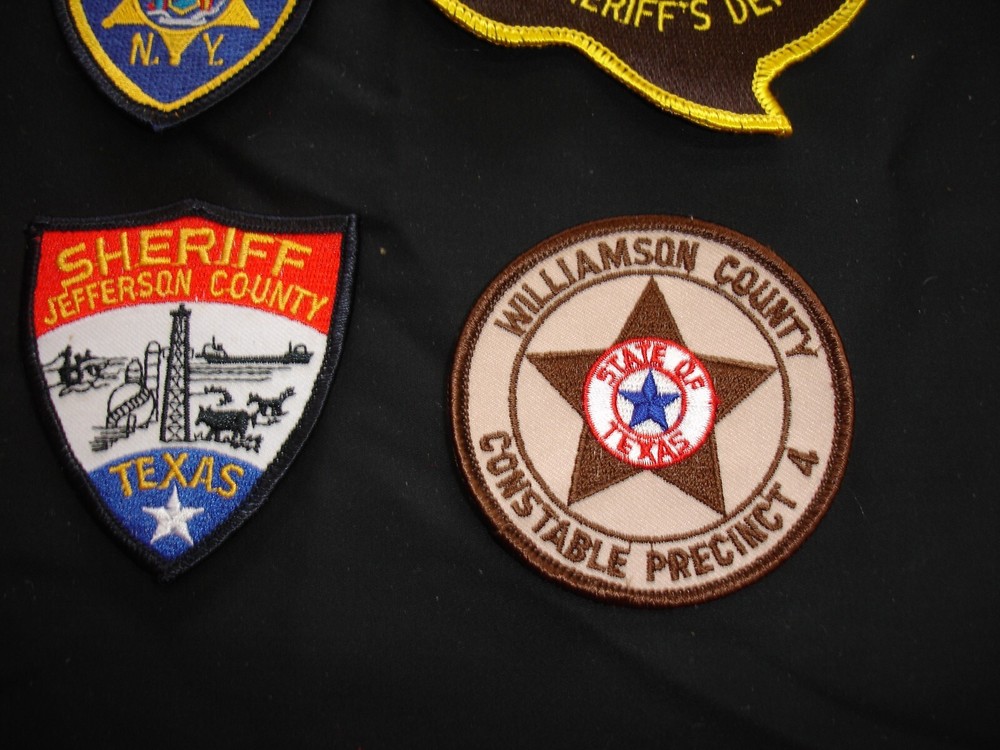police sheriff security vintage patch set