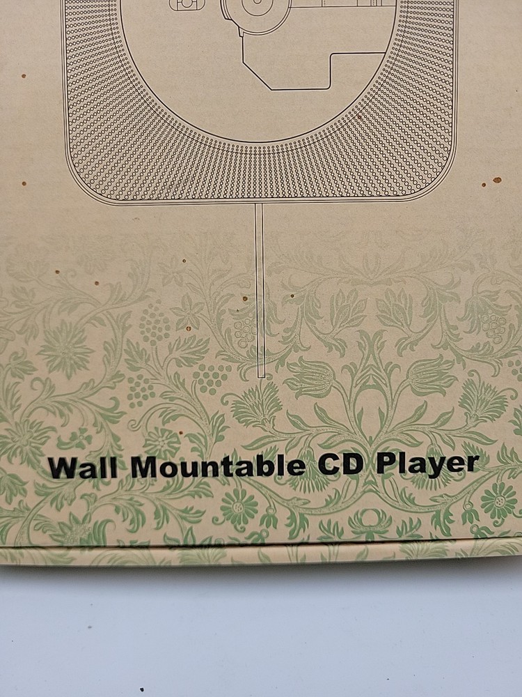 Wall-Mountable CD Player – White (USB Powered) w/ Box & Accessories (Opened)
