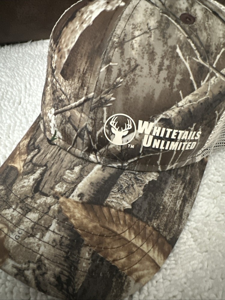 Whitetails Unlimited Camo Baseball Cap Adjustable Back