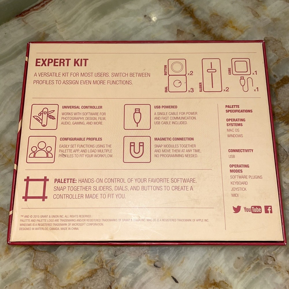 Palette Aluminum Expert Kit Tactile Universal Editing Remote Control Modules Set