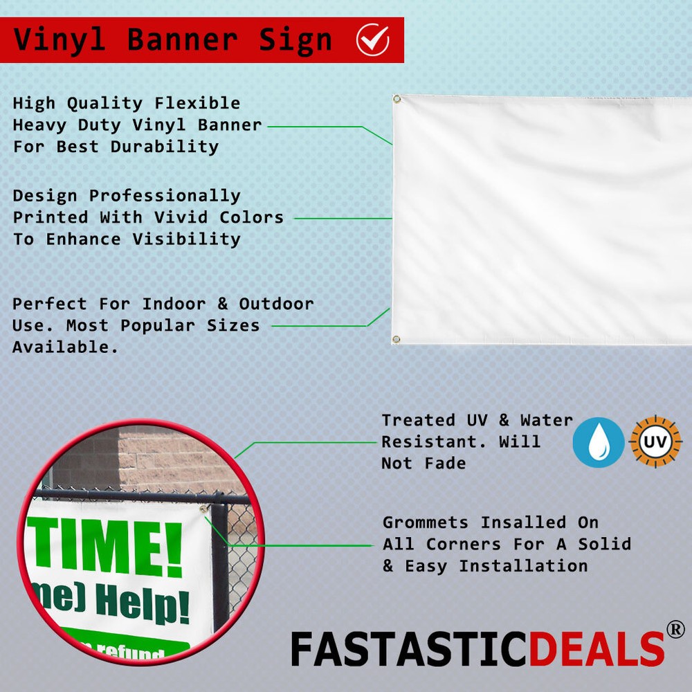 Vinyl Banner Multiple Sizes Computer Recycle Weatherproof Industrial Yard Signs