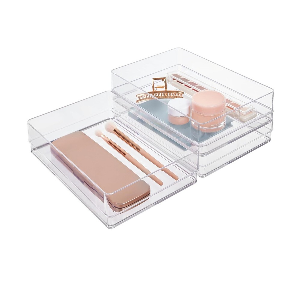 STORi SimpleSort 3-Piece Stackable Clear Drawer Organizer Set | 9" x 6" x 2" ...