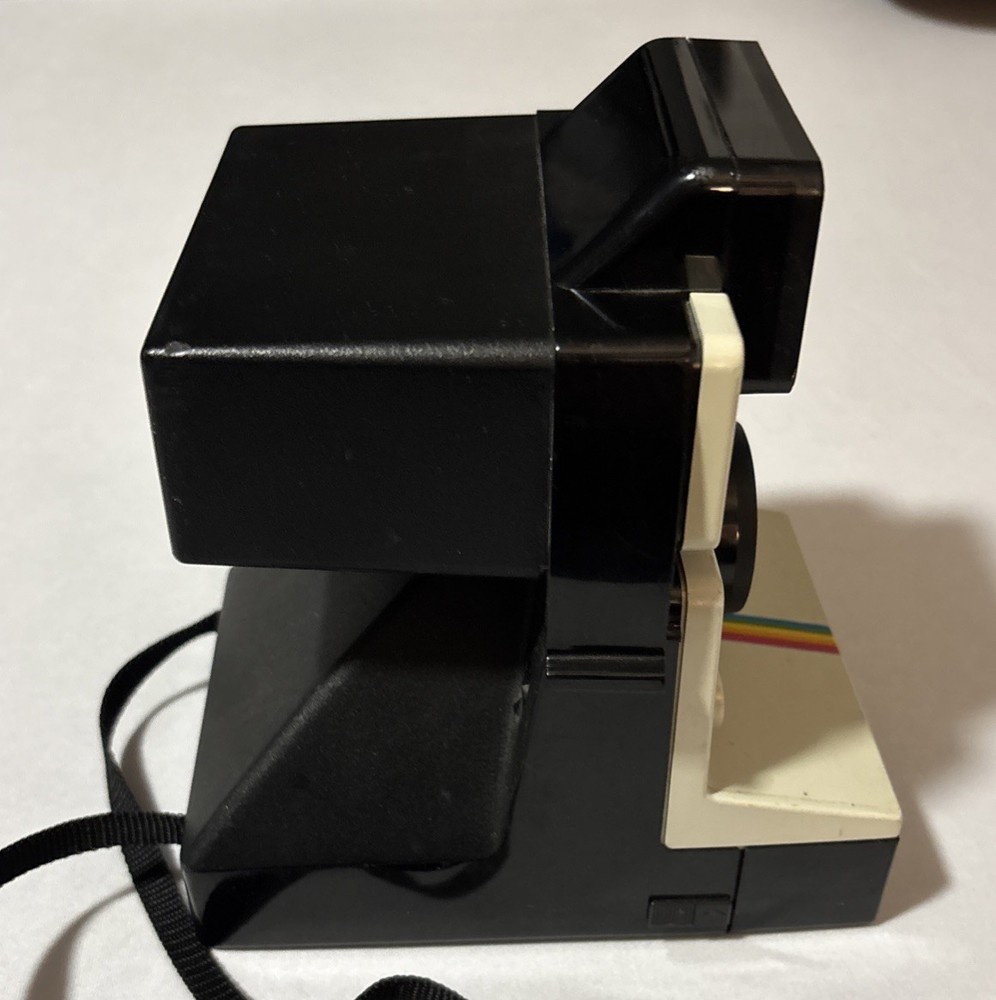 Polaroid OneStep Camera With Q-Light Flash Rainbow Stripe Tested