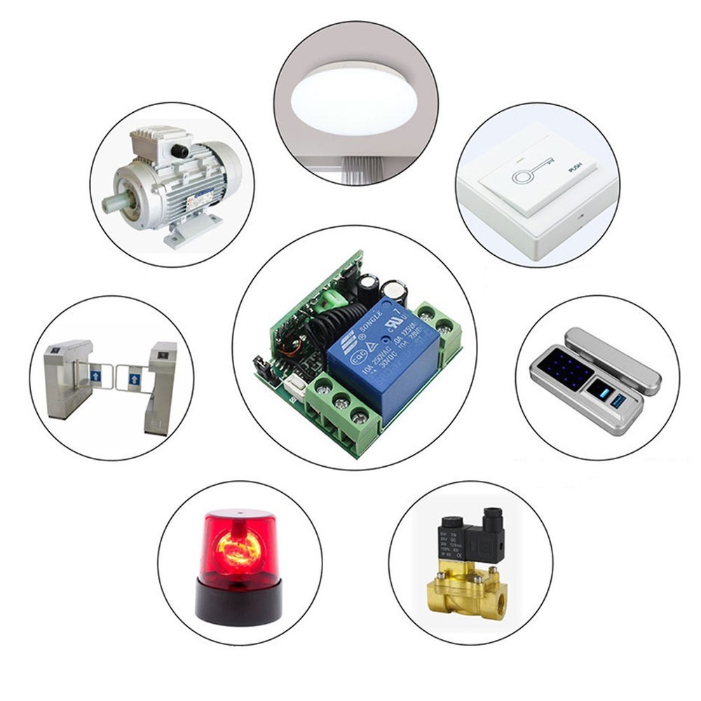 12V Relay/1CH Wireless RF Garage Door Remote Control Switch Receiver Transmitter