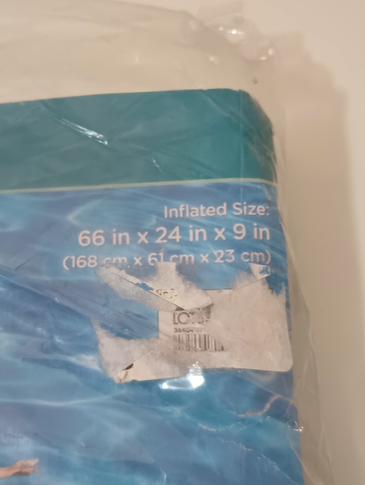 Summer Waves Solid Mat 2 Pack Inflatable Pool Floatation 66x24x9 Adult Summer