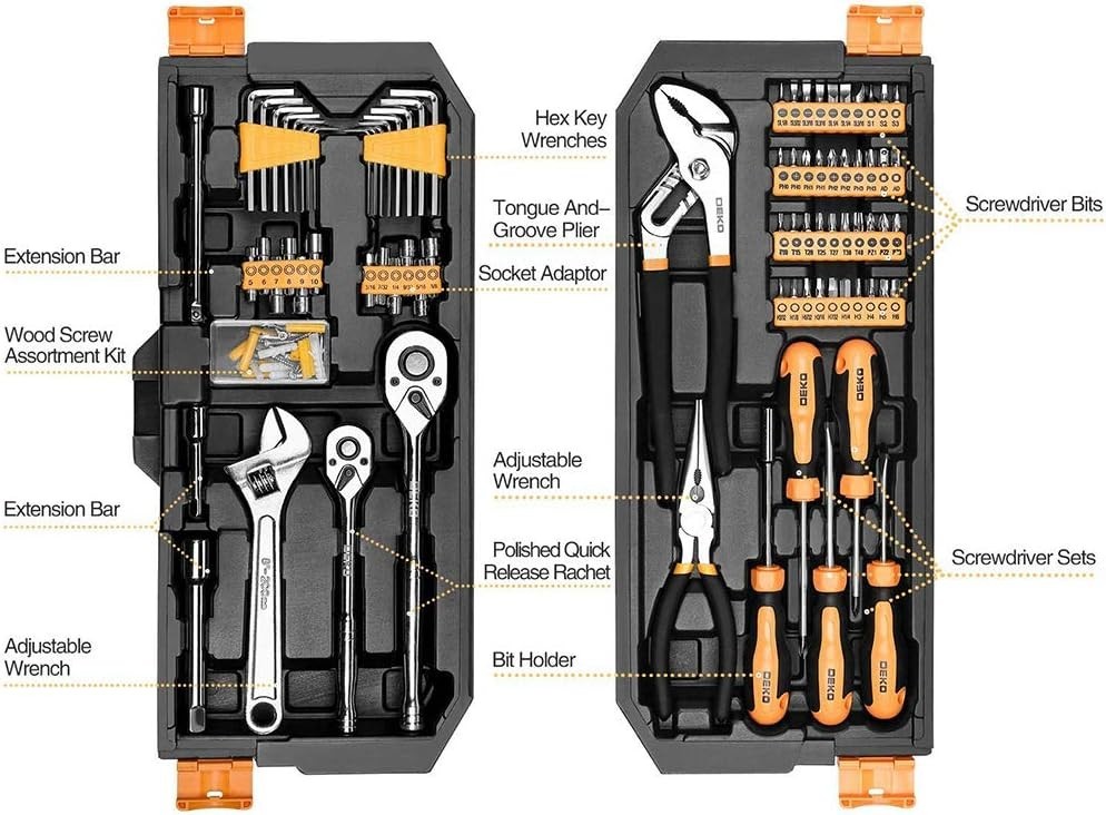 Pro Mechanics Tool Set 192pc | Chrome Vanadium | Hex Box End Wrench | Storage...