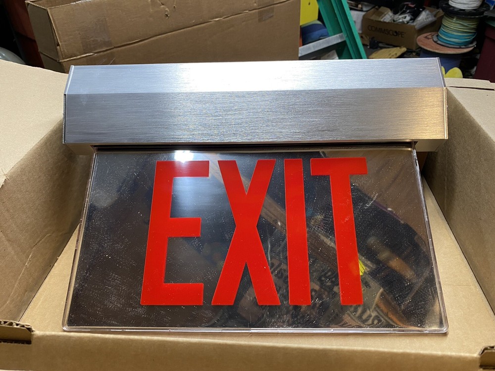 AtLite COOPER LIGHTING ARCHITECTURAL ALUMINUM EXIT SIGN LED Marathon Surface