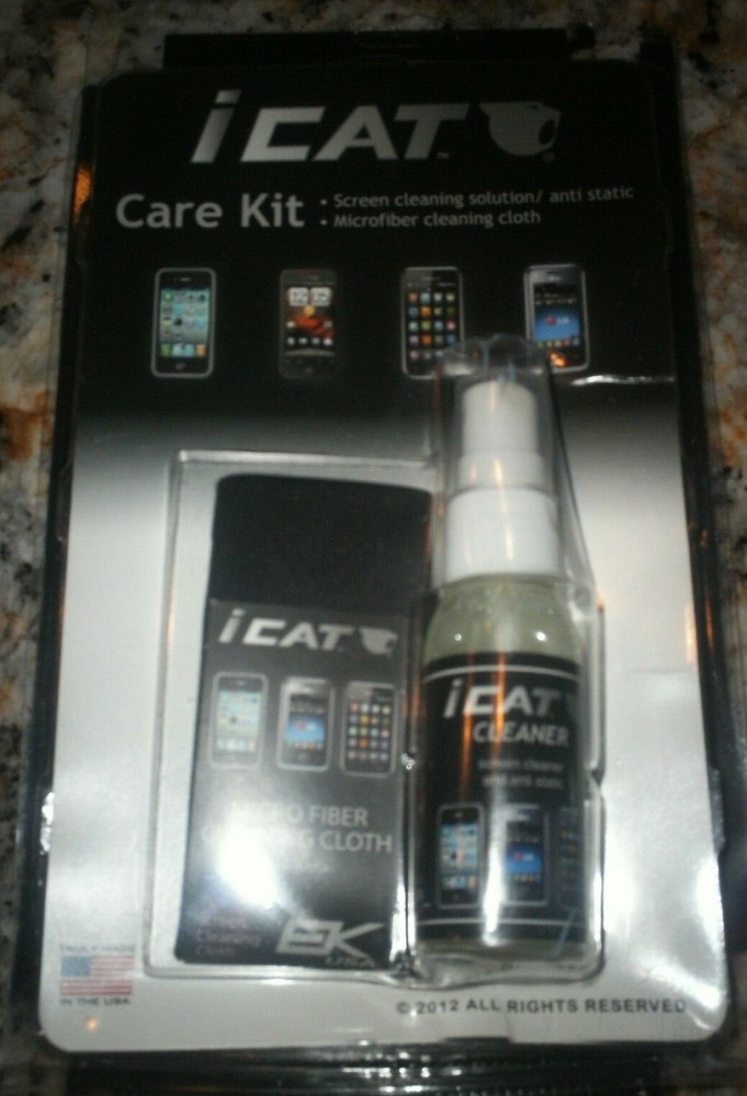EK I cat care kit screen cleaning solution microfiber cloth anti static iphone