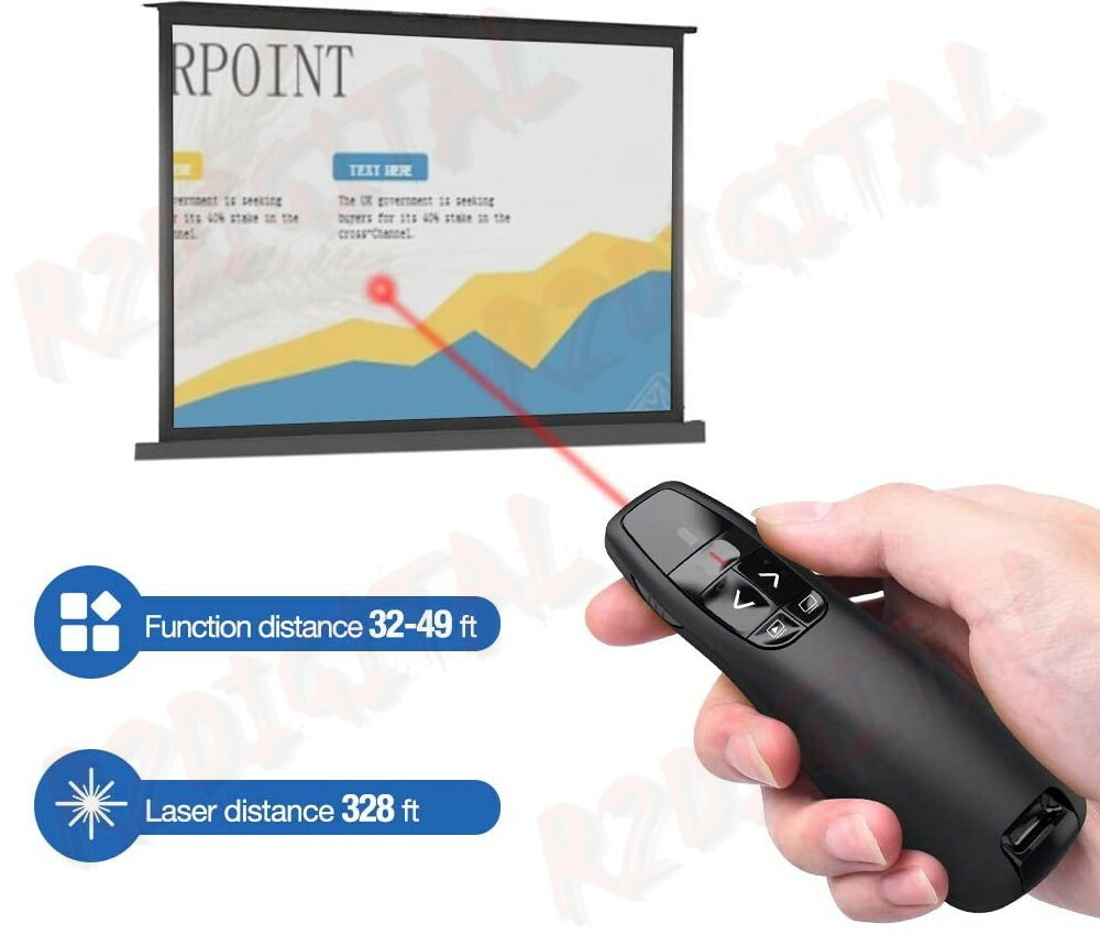 Wireless Laser Pointer Pen Presentations PC Remote USB 2.4GHz Keynote