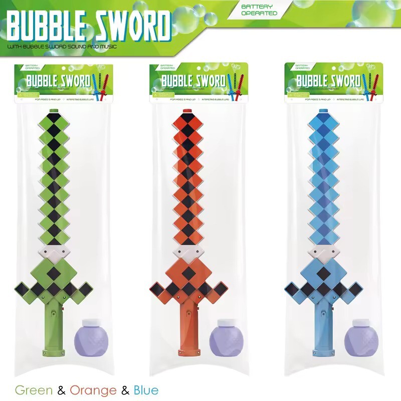 Light Up Bubble Diamond Pixel LED Sword With Sound