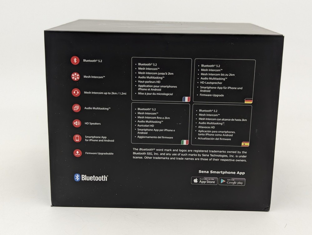 SENA Spider ST1 Motorcycle Mesh Communication System | Dual | Black