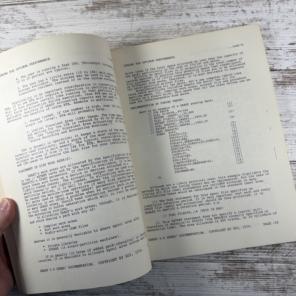 GRASP IBM Mainframe Spooler User Documentation Manual Guide (1976) SDI