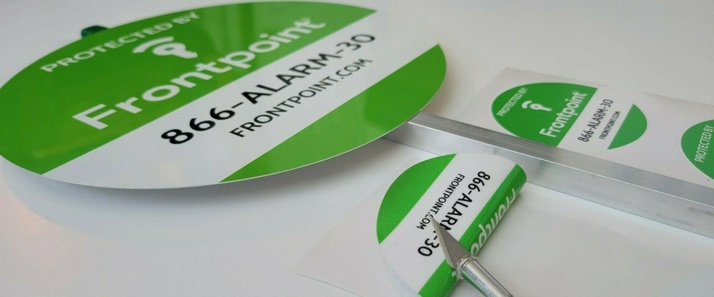 Frontpoint 100% Aluminum security yard sign with (6) window decals.