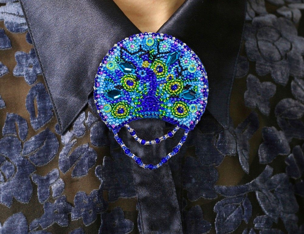 Abris Art Beading Decoration - Peacock AD-006