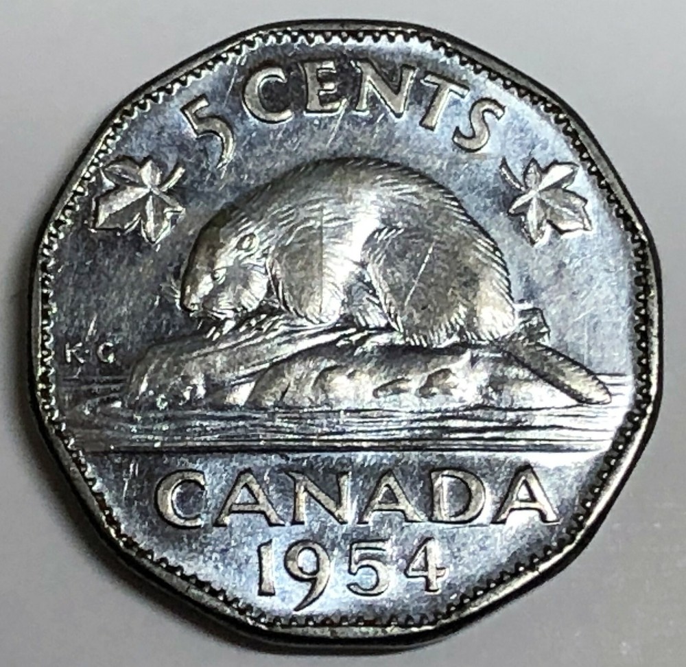 # C3714    CANADA     COIN,    FIVE CENTS   1954