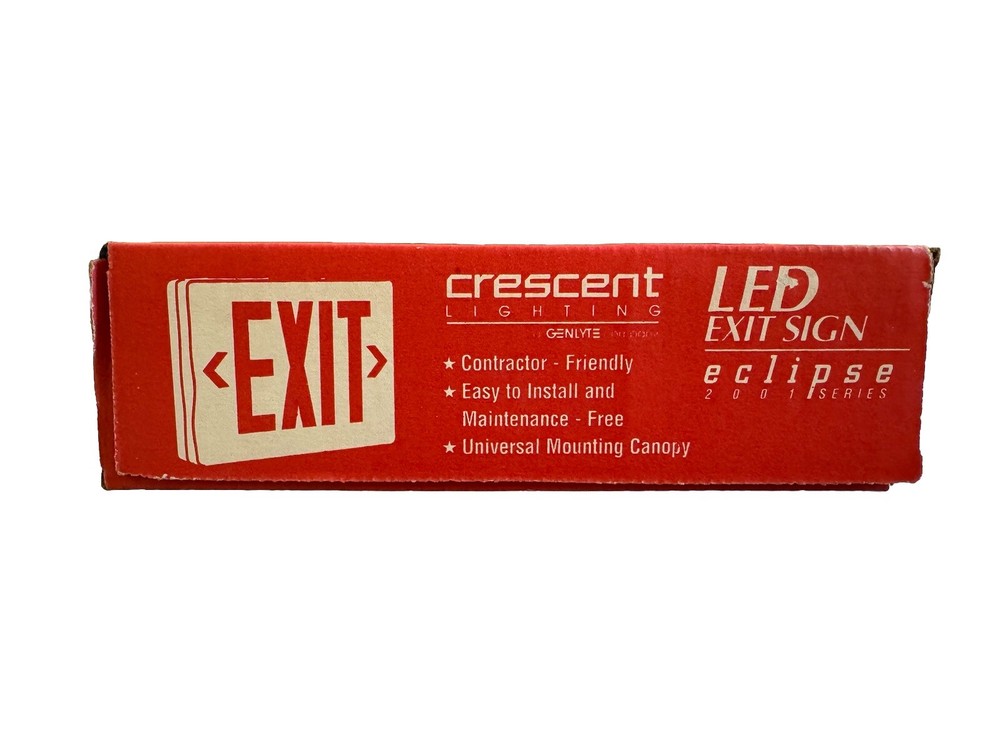 Crescent Lighting LED Exit Sign Eclipse 2001 Series