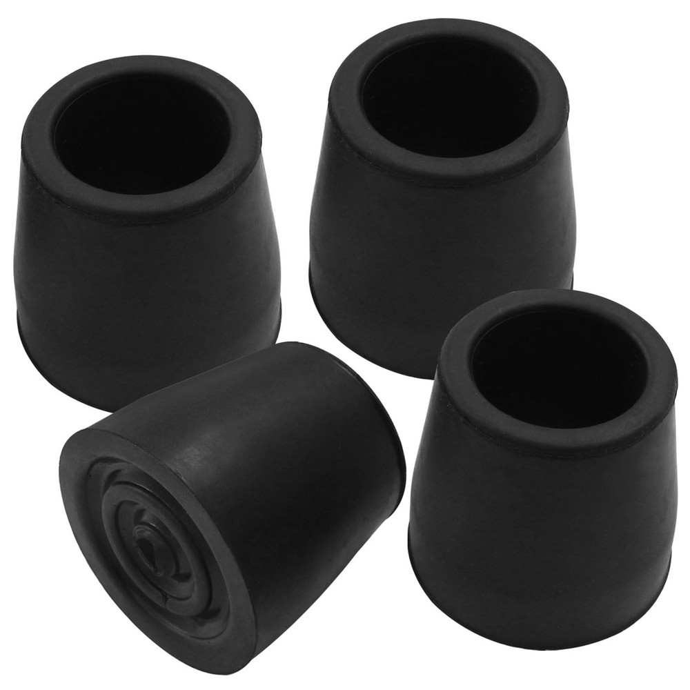 Rubber Cane Tips 1 Inch Black