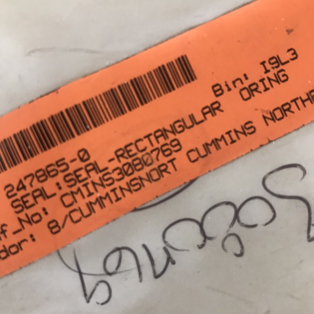 Cummins 3080769 Rectangular Ring Lubricating Oil Cooler Head Seal M11 ISM280