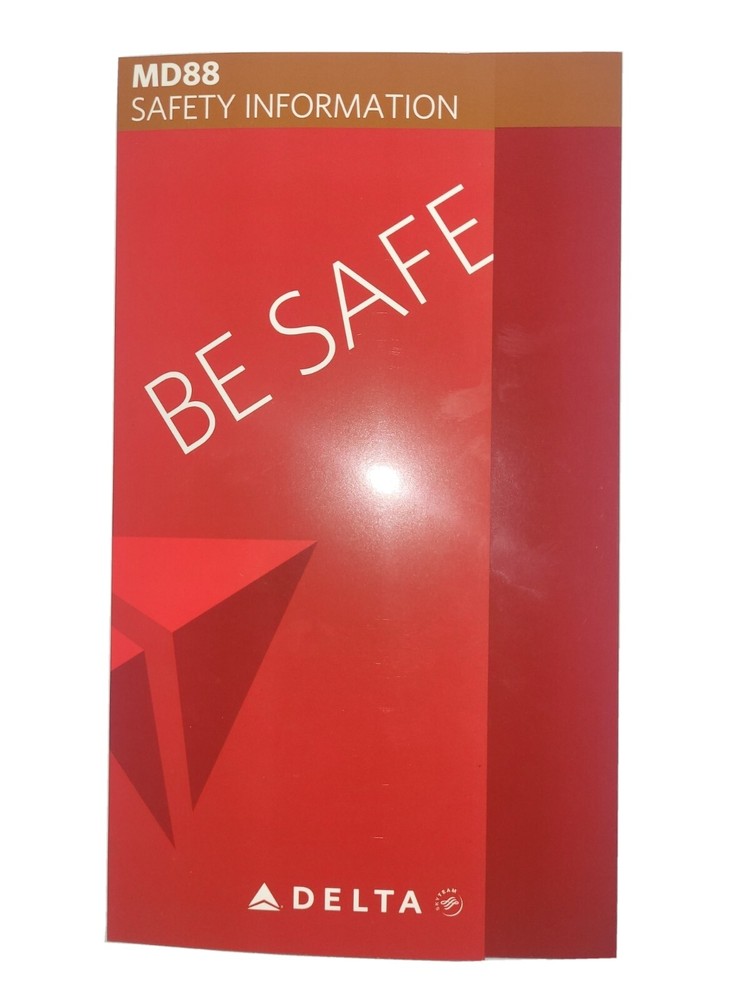 Delta Airlines MD-88 Safety Card