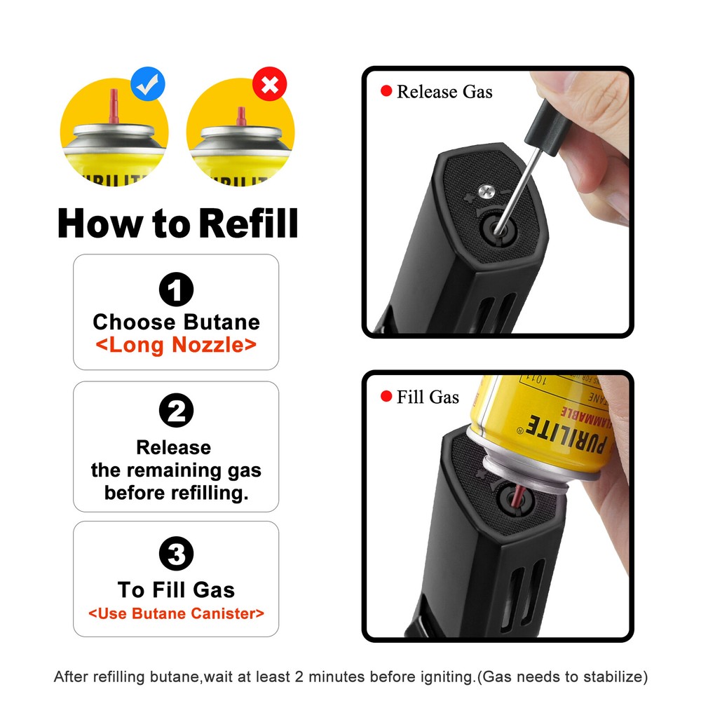 Cigar Lighter Dual Jet Flame Torch Lighter with Cigar Holder Box Gift for Men