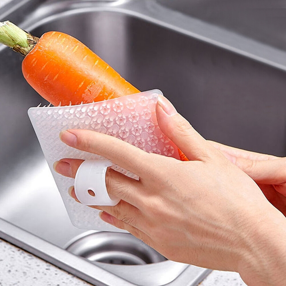1PC Random Kitchen Cleaning Brush Silicone Dish Scrubber Crevice Brush Tool